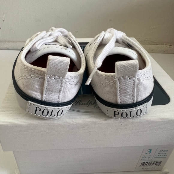 Polo by Ralph Lauren Kids White Sneakers - Picture 5 of 8